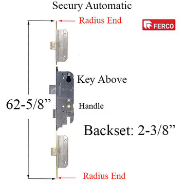 GU SECURITY AUTOMATIC DOOR LOCK, 6'8" DOOR, STAINLESS STEEL